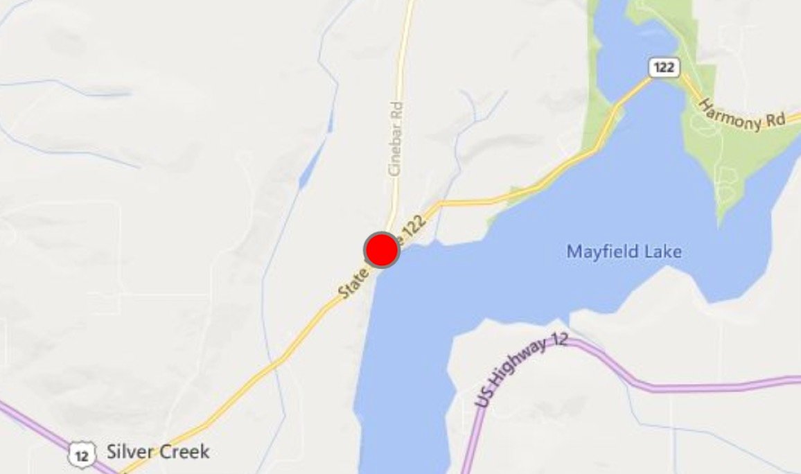 A 43-year-old Tacoma man was injured Saturday afternoon after his motorcycle was struck by a vehicle on state Route 122 near Mayfield Lake, according to the Washington State Patrol. 